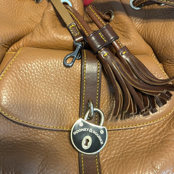 Dooney Bourke Brown Florentine Leather Bucket Bag - Picture 2 of 4